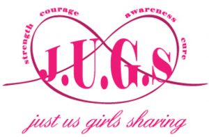 Just Us Girls Sharing (J.U.G.S.) logo